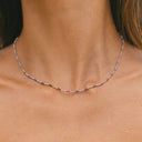 Isadora Rainbow Beaded Choker Necklace, view 14