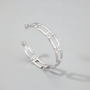 Square Bangle Bracelet for Women, Open Geometric Bangle, Gold or Silver