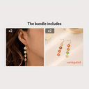 Daisy Earrings for Women, Long Flower Drop Earrings, White or Yellow