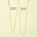 Triangle Layered Necklace Set of 2, Gold V Pendant Necklaces for Women