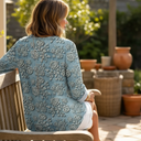 Petal Printed Blouse with Elegance