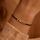 Bubble Letter Name Bracelet, Adjustable Braided Cord with 3D Balloon Letters, Choose Your Colour