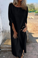 Daria two-piece set with asymmetric tunic and wide-leg trousers, view 6