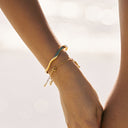 Edwina Wavy Open Cuff Bracelet, view 13