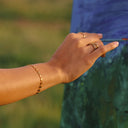 Emeline Square Link Tile Bracelet, view 6