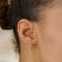 Laetitia Beaded Hoop Earrings, view 3