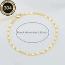 Mirror Link Chain Bracelet, 304 Stainless Steel, Gold or Silver for Women