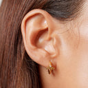 Gigi Bee Huggie Hoop Earrings, view 4