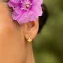 Gigi Bee Huggie Hoop Earrings, view 6