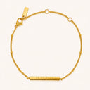 Esmeralda Slim Bar Plate Chain Bracelet, view 2