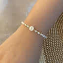Rina Initial Pearl Bracelet, view 14