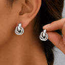 Twisted Stud Earrings for Women, Gold, Hypoallergenic Posts