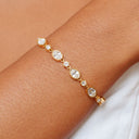 Charis Bezel Set Zircon Station Chain Bracelet, view 2