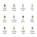 Penelope Gold Paperclip Chain Birthstone Necklace, view 12