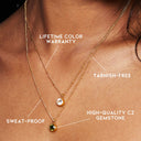 Chiara Birthstone Pendant Necklace, view 3