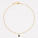 Rosalie Black Oval Cubic Zirconia Pendant Necklace, view 4