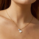 Lilian Mother of Pearl Shell and Ceramic Bead Necklace, view 3