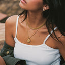 Wren Thick Woven Chain Choker Necklace, view 4