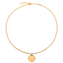 Hallie Gold Medallion Rope Chain Necklace, view 7