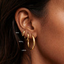 Philippa Thick Hoop Earrings, view 3