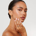 Nadine Chunky Gold Huggie Hoop Earrings, view 3