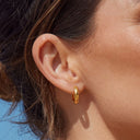 Nadine Chunky Gold Huggie Hoop Earrings