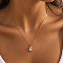 Saskia White Zircon Pendant Necklace