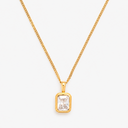 Saskia White Zircon Pendant Necklace, view 4