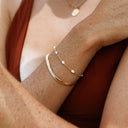 Leticia Genuine Freshwater Pearl Chain Bracelet, view 5
