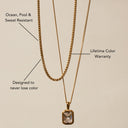 Gloria Gold Braided Chain Choker Necklace, view 6