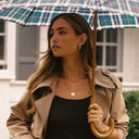 Gloria Gold Braided Chain Choker Necklace, view 2