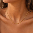 Gloria Gold Braided Chain Choker Necklace