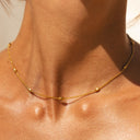 Hope Dainty Gold Bead Chain Choker, view 4