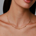 Hope Dainty Gold Bead Chain Choker, view 2