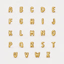 Madeleine Gold Bubble Letter Charm Necklace, view 9