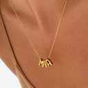 Madeleine Gold Bubble Letter Charm Necklace