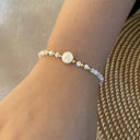 Rina Initial Pearl Bracelet, view 5