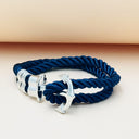 Beckett Men's Navy Rope Anchor Bracelet, view 9