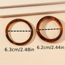 Resin Bangle Set of 2, Chunky Retro Bangles, Brown or White