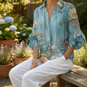 Roselle Floral Print Vintage Blouse