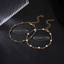 Bead Chain Bracelet Set of 2, Gold or Silver Stacking Bracelets