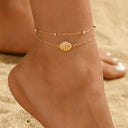 Nerina Sea Charm Anklet with scallop shell charm