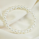 Pearl Bracelet Set of 2, Faux Pearl Stretch Bracelets for Women
