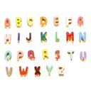 Custom Name Necklace, Colourful Bubble Letters on Gold Snake Chain, Stainless Steel