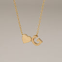 Heart Initial Necklace A to Z, Dainty Gold Letter Necklace for Women