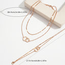Interlocking Hoop Necklace and Bracelet Set, Layered Jewellery Set, Gold or Silver