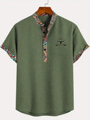 Caloundra Men's Contrast Pattern Collar Short Sleeve Shirt, view 10