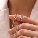 Initial Bracelet, Twisted Rope Chain with Letter Charm, Stainless Steel, Gold or Silver