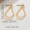 Geometric Earrings for Women, Minimalist Gold Earrings
