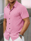 Coolum Men's Short Sleeve Linen Blend Shirt, view 34